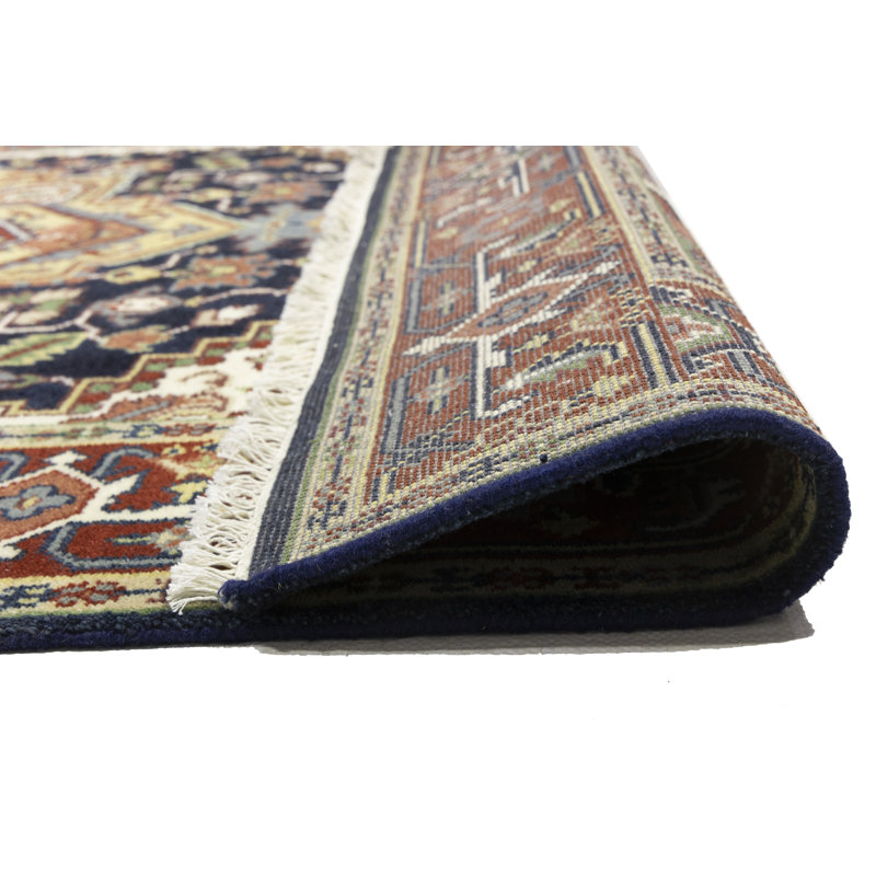 Tapis oriental géométrique en laine Heriz, Rectangle 5 pi 10 po x 8 pi 10 po