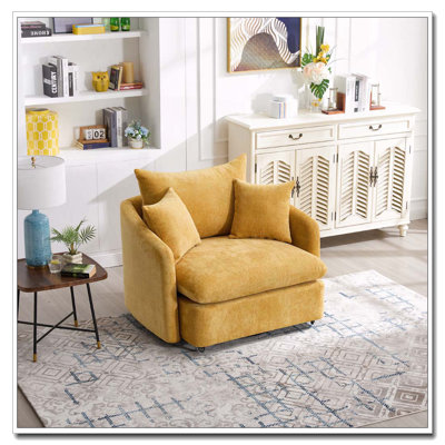 Coussin de fauteuil pivotant sur 360 ° avec 3 coussins