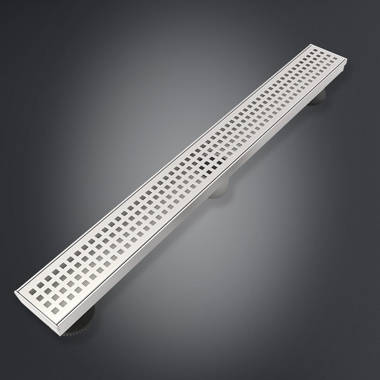 36 in. Linear Stainless Steel Shower Drain - Square Hole Pattern