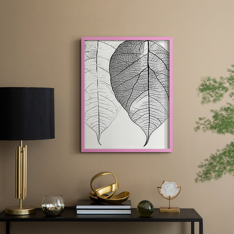 Impression florale encadrée XVIIIe - prête à être suspendue - fabriquée aux États-Unis, H 29 po x l 23 po, Rose