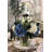 Assorted Hydrangeas with Thistle, Cactus and Protea in Glass Vase