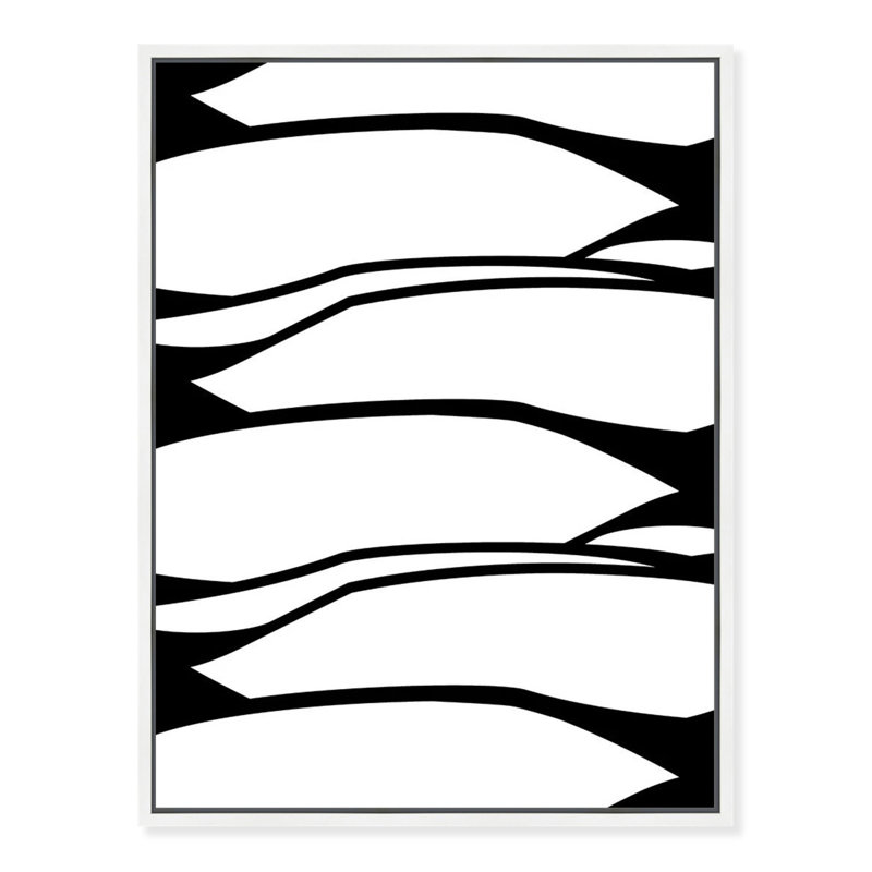Lames - reproduction sur toile, Toile encadrée flottée blanche, H 24 po x l 18 po x P 1,5 po