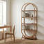 Bibliothèque ouverte à 5 niveaux, bibliothèque arquée de 70,8 po de hauteur, étagères de rangement brun moderne, étagère de rangement autoportante pour bureau, chambre à coucher, salon, assemblage facile