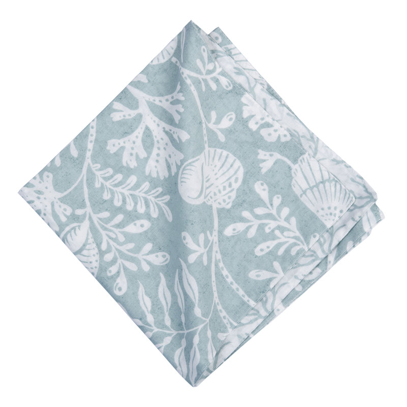 20" Seafoam Reef Cotton Cloth Napkin Set of 6