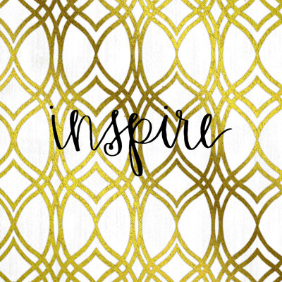 «Inspire Gold», art textuel sur toile tendue