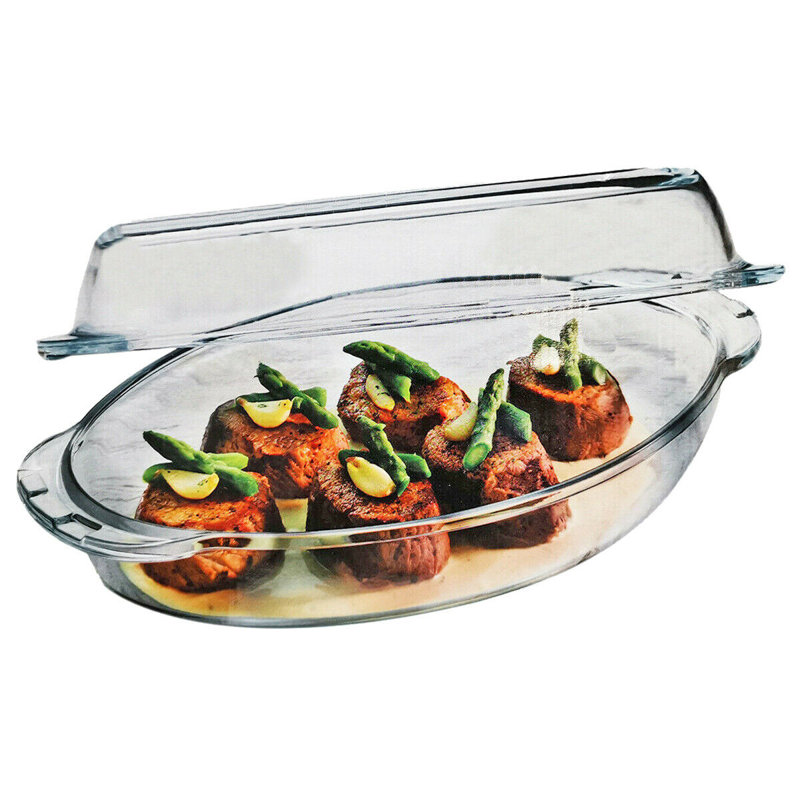 Urbn-Garden 1.8L Non-Stick Glass Oval Dutch Oven