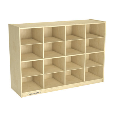 16 Compartment Solid Wood Classroom Cabinet