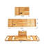 Plateau de baignoire pliable extensible jusqu'à 105 cm, bambou-195048256