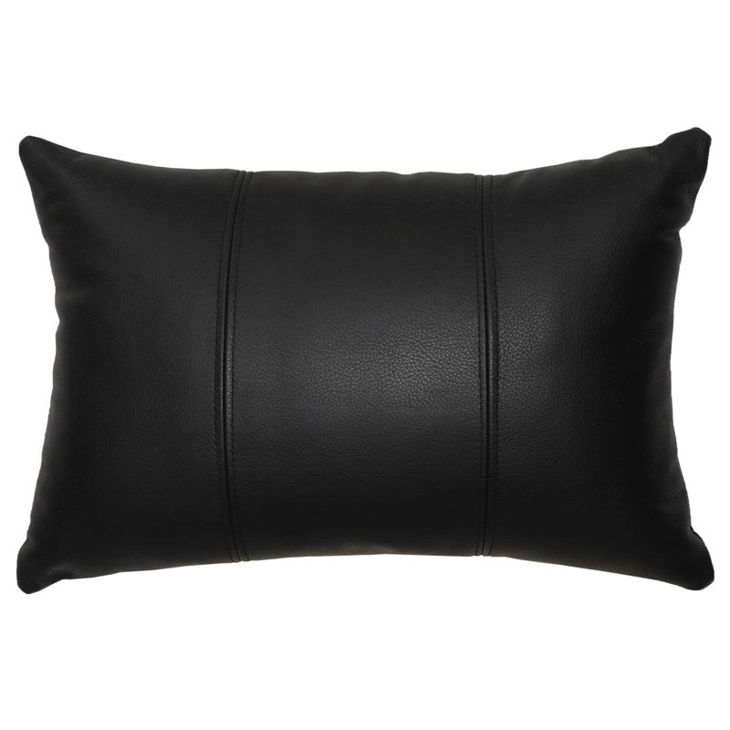 Coussin en bois noir Wooded River - 12 x 18 - Dossier en tissu