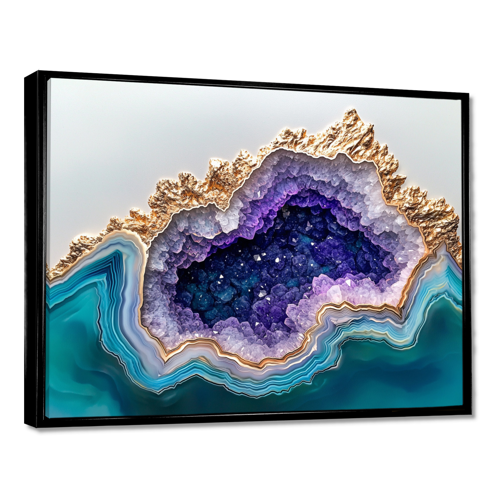 Mercer41 Agate Dream River VI - Stone Geode Canvas Print | Wayfair