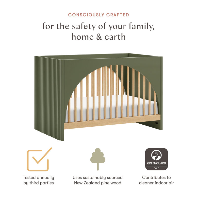 Moab 3-in-1 Convertible Crib, Green