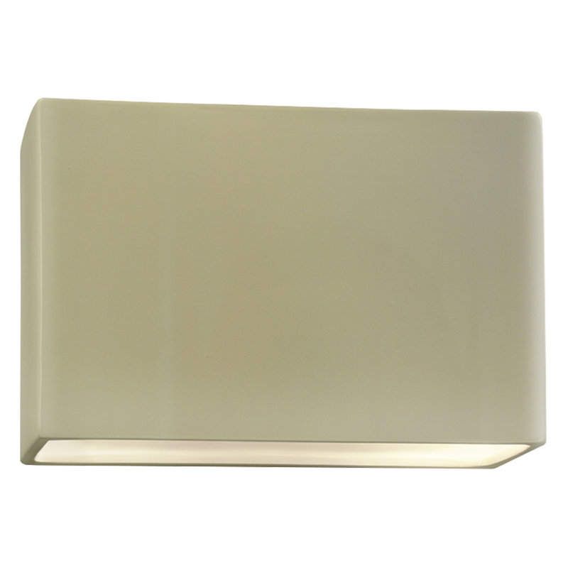 Applique murale encastrée 1 lumière à intensité variable Durso, DEL, H 10 po x l 16,5 po x P 4 po, Vanille lustrée