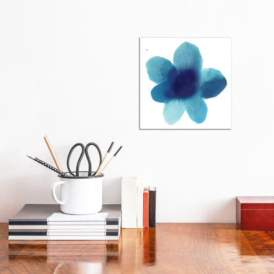 Blue Bloom I by Hannah Carlson - Wrapped Canvas Print