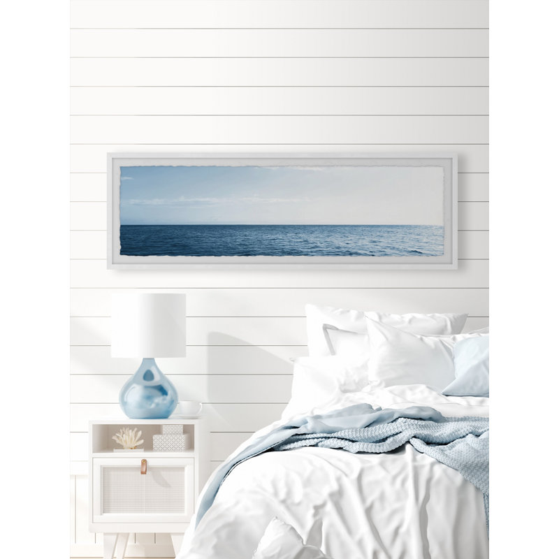 « wide blue sea » : cadre photo imprimé sur papier, L 30 po x H 10 po