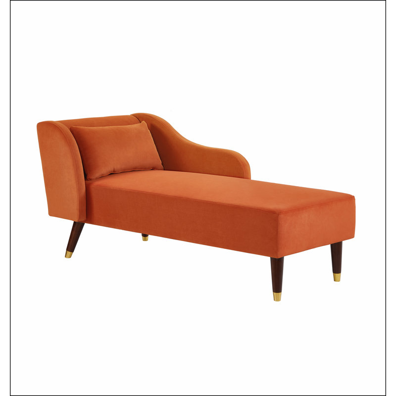 Revêtement en velours de chaise longue Modern, Orange