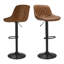 Tiberias Upholstered Adjustable Height Counter Stool with Metal Frame