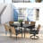 7 Piece Patio Dining Set Outdoor Wicker Furniture Set