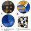 Motif abstrait avec textures bleues et dorées - décoration murale moderne géométrique-1906900065-1906900066