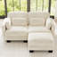 Canapé modulaire moderne en chenille beige