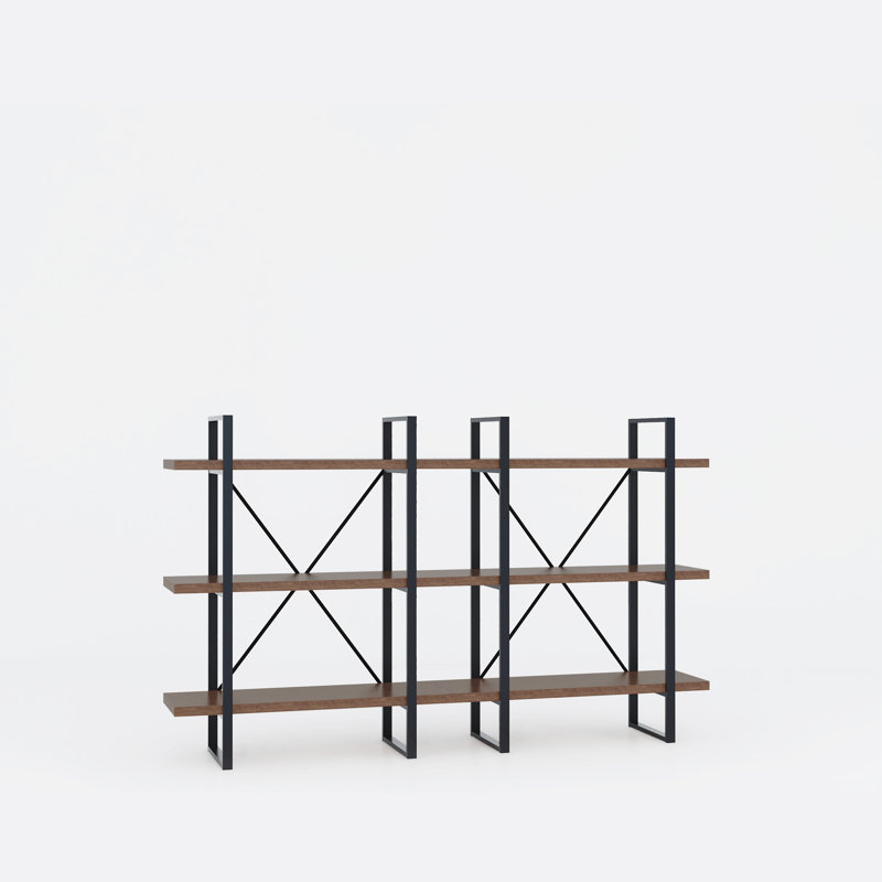 Raiyna Etagere Bookcase, Dark Brown/Black