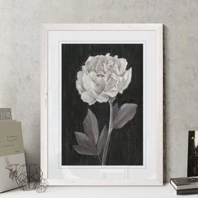 «Black and White Flowers IV» par Paul Cezanne - reproduction d'art encadrée
