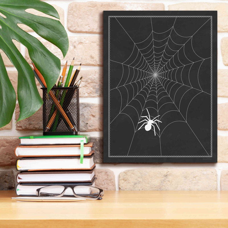 «Spider Web II» par - impression sur toile tendue, H 16 po x l 12 po x P 0,75 po