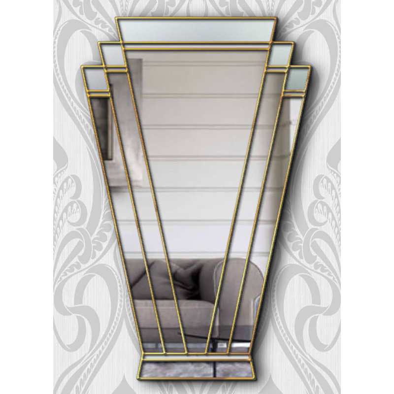 Jacklyn Flat Wall Mirror, Gold