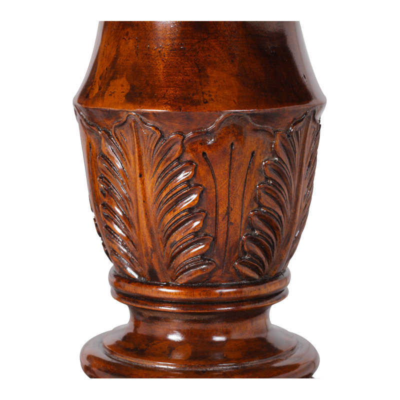 Reeded Oval Solid Wood Dining Table, Mahogany