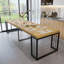 Table de salle à manger moderne extensible, d'une longueur de 23,62 po à 118 po, pouvant accueillir de 2 à 10 personnes, plateau de table en panneau de fibres à densité moyenne avec cadre de support en métal robuste, pour petits appartements et grands rassemblements (chêne sauvage)-986500965