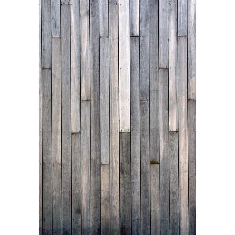 Grey Plank Wall by Calypte - Wrapped Canvas Print, 46cm H x 30cm W