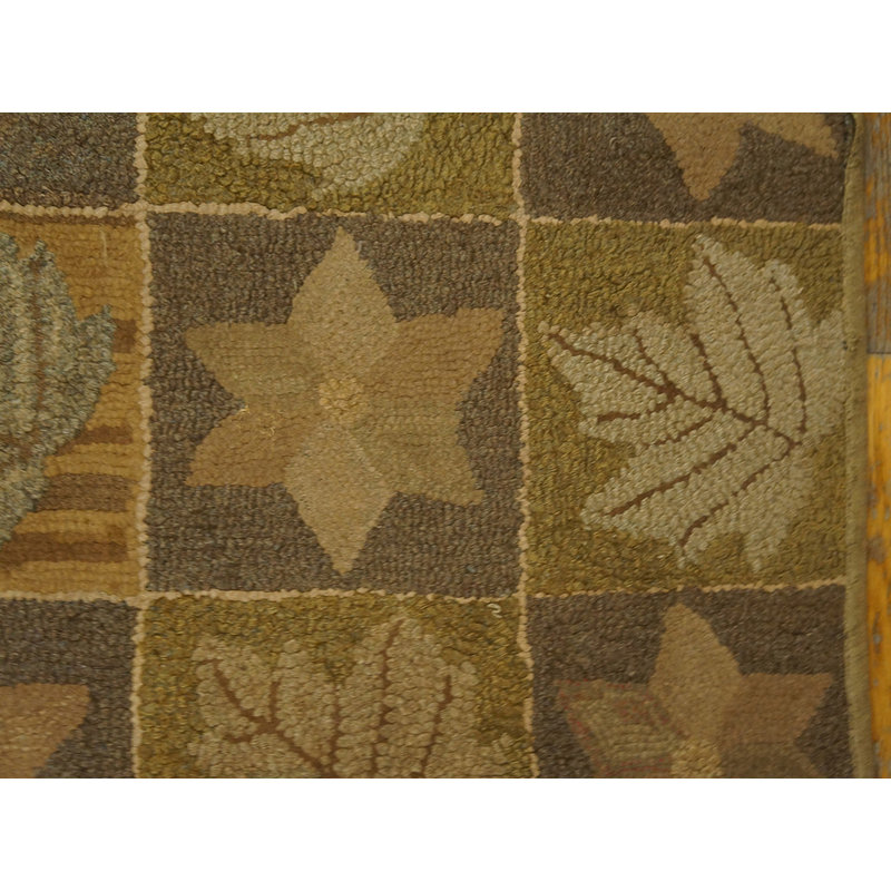 Hand Knotted Wool Area Rug in Brown