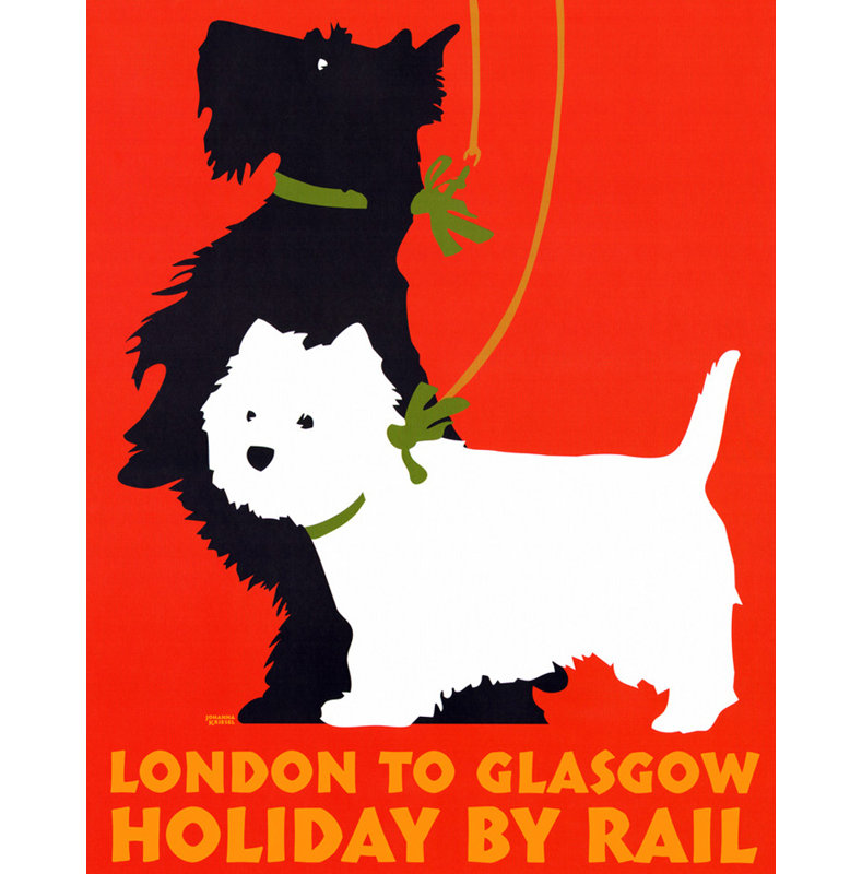 Holiday By Rail, 24" H x 19" W