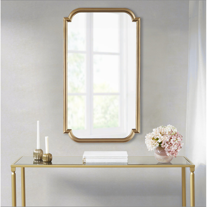 Miroir mural festonné en bois
