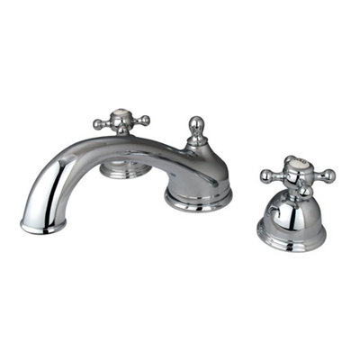 Double Handle Deck Mounted Roman Tub Faucet