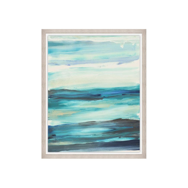Pelagic Disques I par Elena Carlie - impression, Image au pinceau gel, H 38 po x l 30 po x P 1,5 po