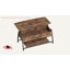 Table basse à plateau relevable en bois manufacturé avec base en acier Buser-63210571