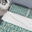 Ensemble de housse de couette en microfibre vert / blanc 3 pièces-2147378189