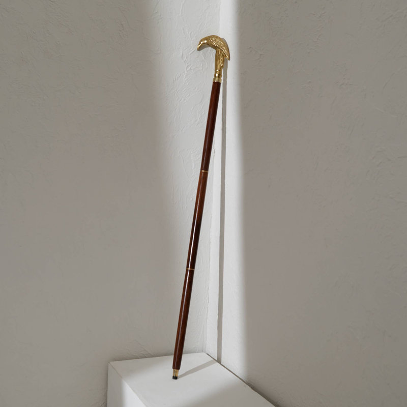 Canne décorative rétro avec poignée en métal et canne - 36 po