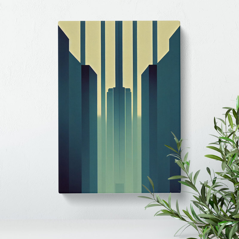 City Architecture Art Deco No.4 Skyscraper - Wrapped Canvas, 50cm H x 35cm W x 3cm D