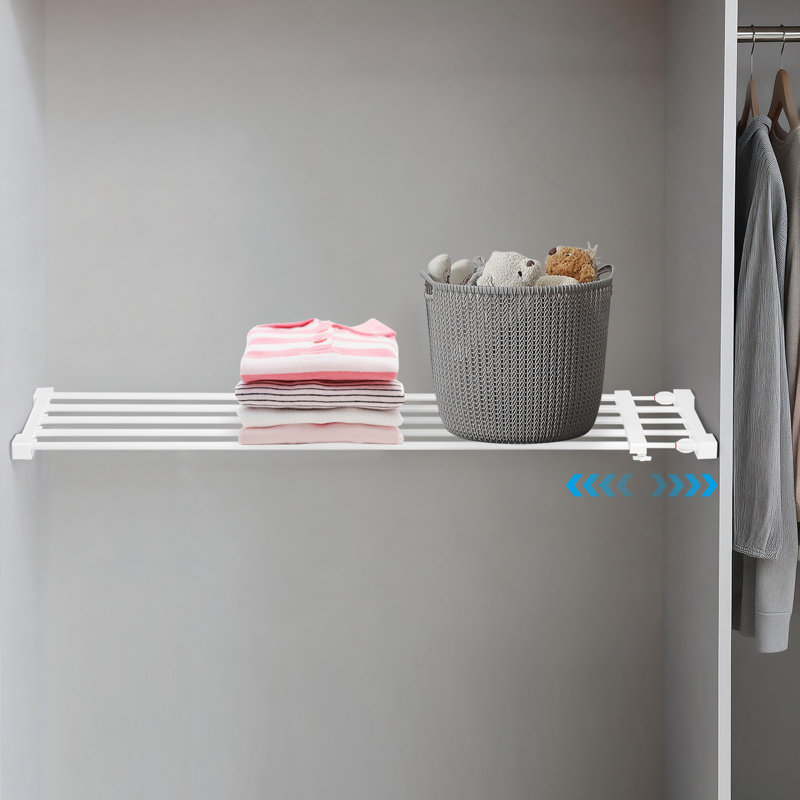 Adjustable Shelf Divider For Wardrobe, Cabinet, Extendable Storage Shelf, Wardrobe Partition Storage Rack