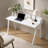 Home Office Writing Desk Ground Outlet USB-A Ports Finished On The Back Wooden Leg Frame