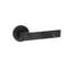 4 Pairs Modern Nova Design Premium Door Handles on Round Rose in Polished Chrome Finish with 2.5" Latch and 1 Pair of Ball Bearing Hinges