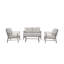 Ensemble de canapé d'extérieur en aluminium 4 pièces avec causeuse, 2 chaises et table basse Seehill