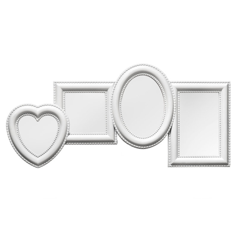 Burrill White Beaded Picture Frame