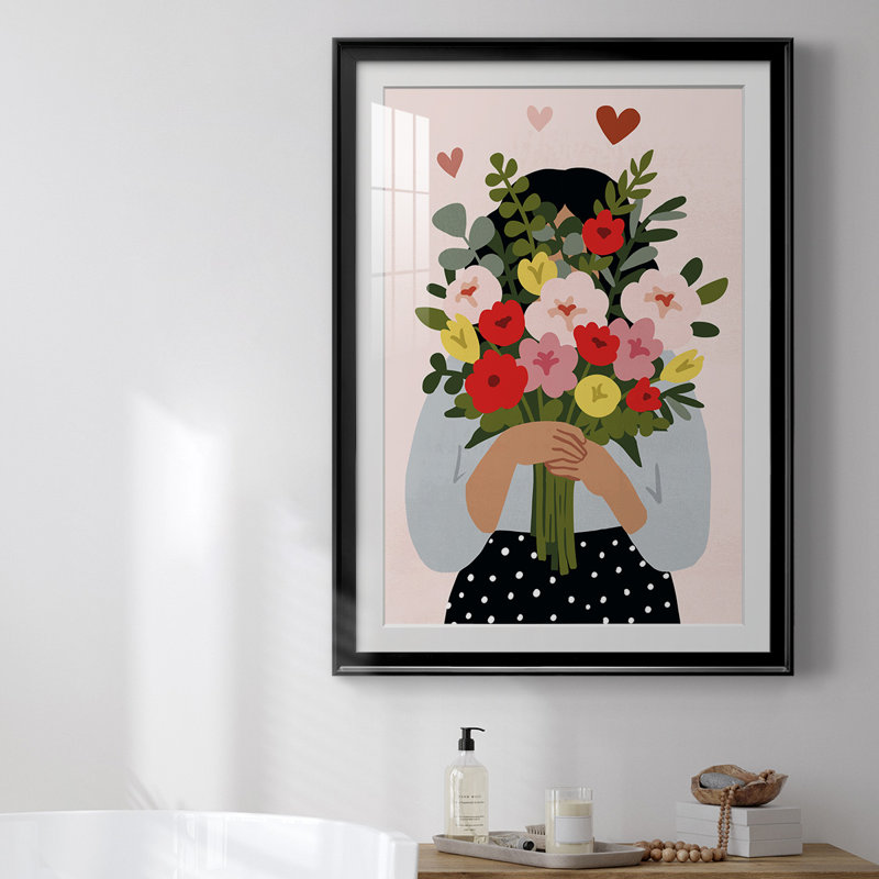 Darling Valentine Collection B, reproduction encadrée de qualité supérieure - prête à être accrochée, Cadre noir