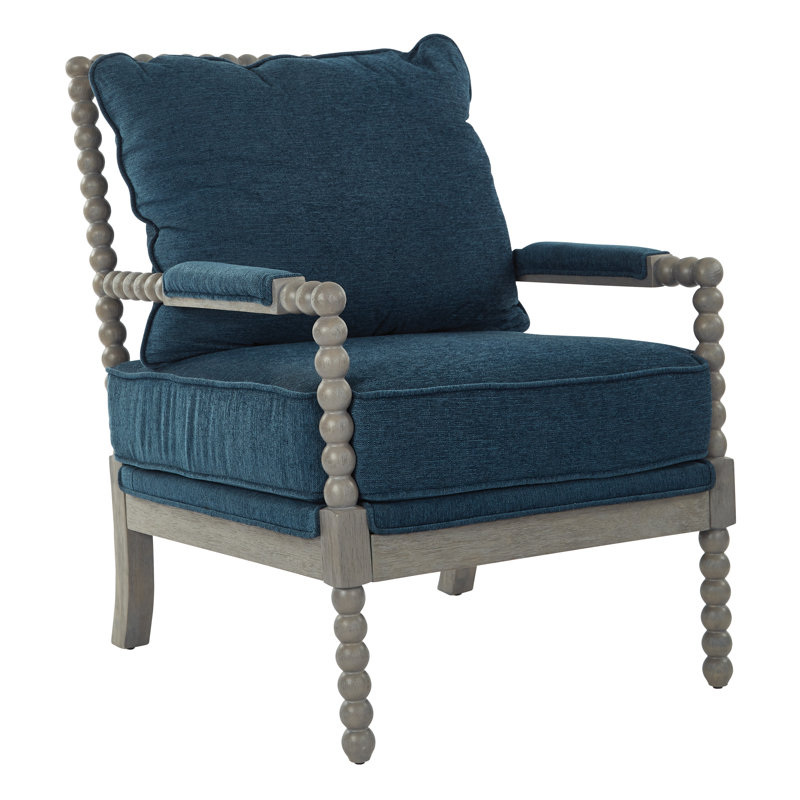 Timmey 26.75" Wide Polyester Armchair, Azure Fabric