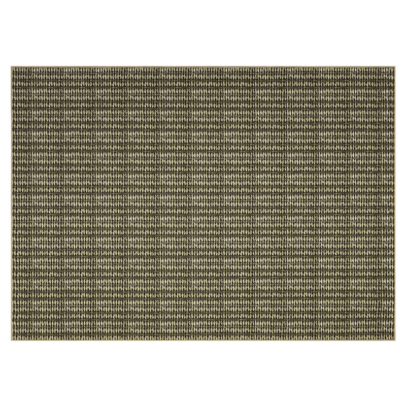 Large Washable Area Rug 8x10 Soft Thin Rug Non Slip Non Shedding Floor Carpet, Modern Braided Rug, Indoor Low Pile Rug, Brown Textured Printed Rug for Bedroom, Living Room