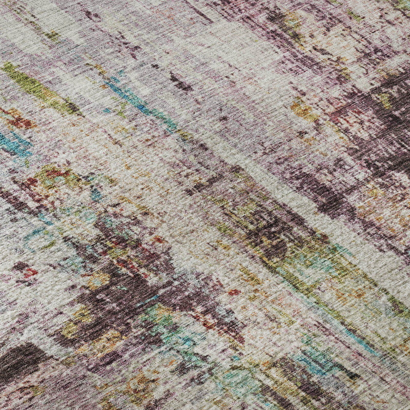 Premium Machine Washable Lyndhurst AMF1194 Abstract Rug, Rectangle 10' x 14'