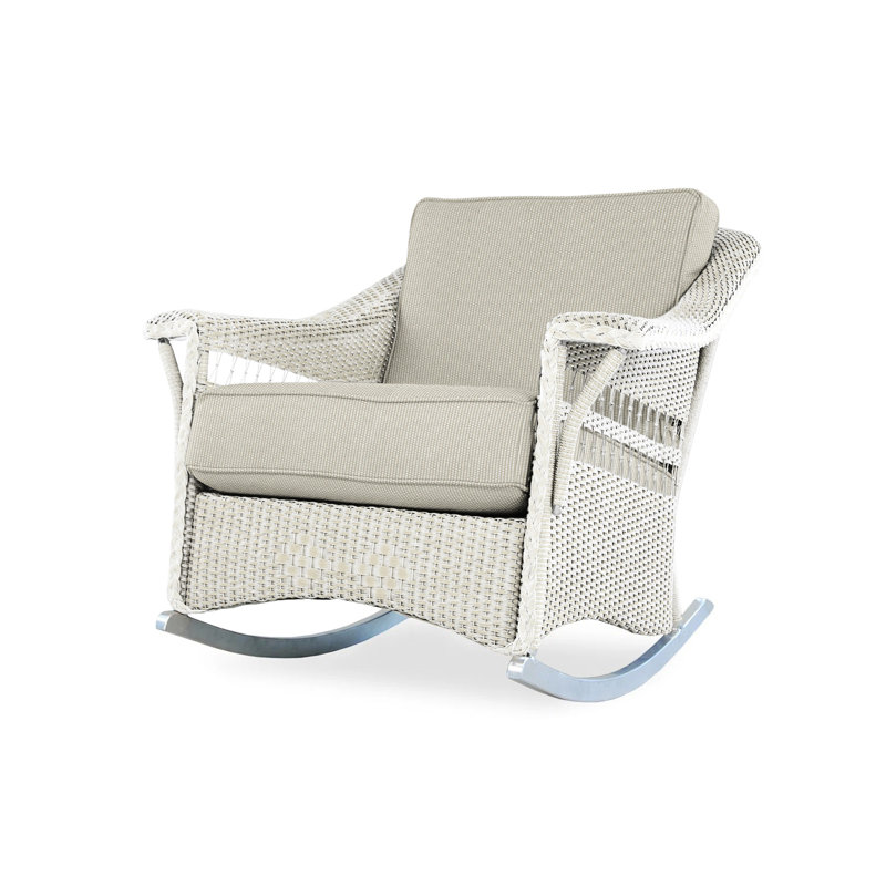 Nantucket Outdoor Rocker Chair, Callen Driftwood, Antique White