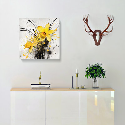 Daffodil Splatter Art - Print